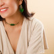 small green earrings "Gaia" - 