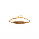 bracelet fermoir mousqueton cordon caramel "Sherine" - Franck Herval