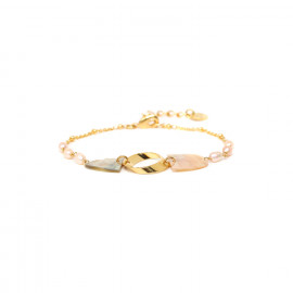 simple bracelet with golden ring "Sherine" - 