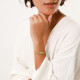 bracelet fermoir mousqueton cordon caramel "Sherine" - Franck Herval