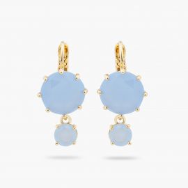 La Diamantine Blue earrings 2 stones - Les Néréides