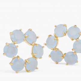 La Diamantine Blue post earrings 6 stones - Les Néréides