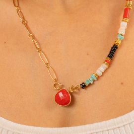 FRIDA bi-material necklace - L'atelier des Dames