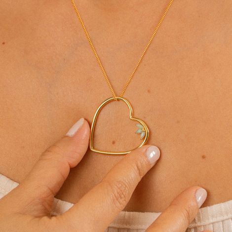 EVE long heart necklace