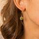 CHARLOTTE green sun hoop earrings - L'atelier des Dames