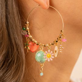 ALBA charm hoop earrings - L'atelier des Dames