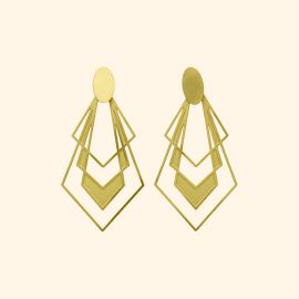 Big Gold Classic Deco earrings - 