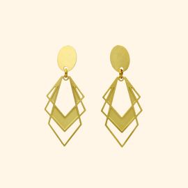 small Gold Classic Deco earrings - RAS