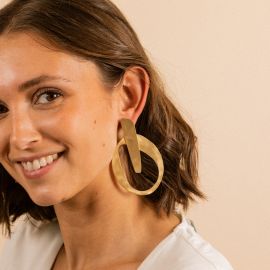 XL Too Much golden earrings - RAS