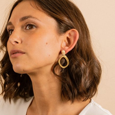 Too Much golden earrings - small