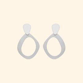 Too Much silver earrings -Medium - 