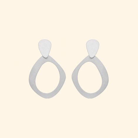 Too Much silver earrings -Medium