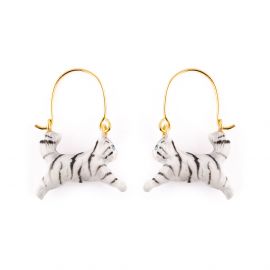Harvest time jumping cat earrings - Nach