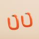 Midi square hoops in bright orange - 