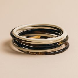 Bracelets semainier laqués ivoire taille L - L'Indochineur