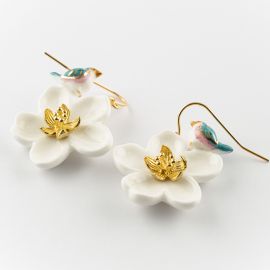 Harvest Time bird and Flower earrings - Nach