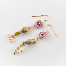 Figs and Flowers Parrot Pendant earrings - Nach
