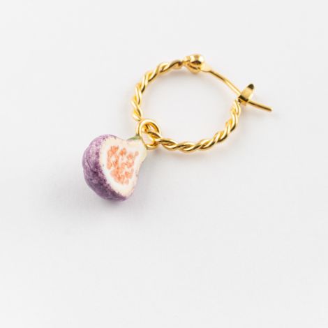 Figs and Flowers Fig mini earring
