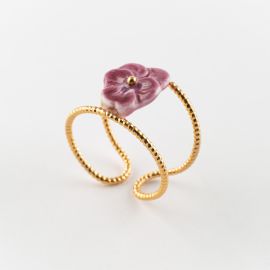 Figs and Flowers Pansy Bubble ring - Nach