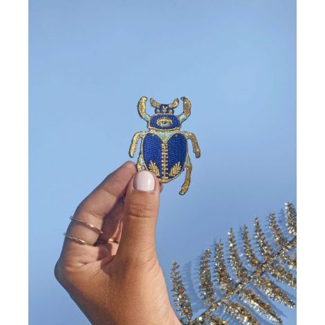 Gold beetle - iron-on patch