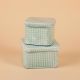 Set of 2 square boxes Light blue - Bazardeluxe