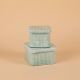Set of 2 square boxes Light blue - Bazardeluxe