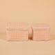 Set of 2 square boxes Light pink - Bazardeluxe