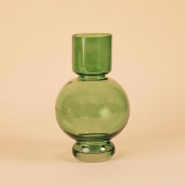 Round Cylinder Vase PM Green - Bazardeluxe