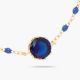 Bracelet fin pierre ronde bleue Colorama - Les Néréides