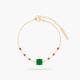 Colorama green square stone thin bracelet - Les Néréides
