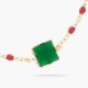 Colorama green square stone thin bracelet - Les Néréides
