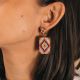 Pink graphic ARTSY earrings - Mishky