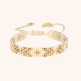 Bracelet DIAMOND XS beige et doré - Mishky