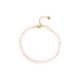 BOUNTY pearl anklet bracelet with fuchsia knot - Olivolga Bijoux