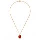 LINDA oval red jasper necklace - Olivolga Bijoux