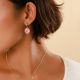 MON COEUR heart mini creoles earrings FUCHSIA - Olivolga Bijoux
