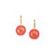 MON COEUR heart minin creoles earrings RED - Olivolga Bijoux