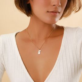 MYSELF "S"short necklace - Olivolga Bijoux