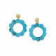 blue flower post earrings "Dako" - Nature Bijoux