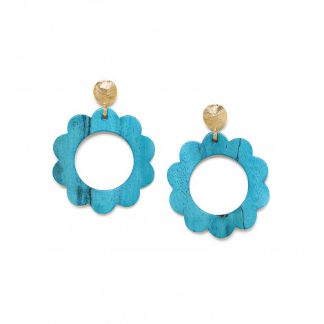 blue flower post earrings "Dako"