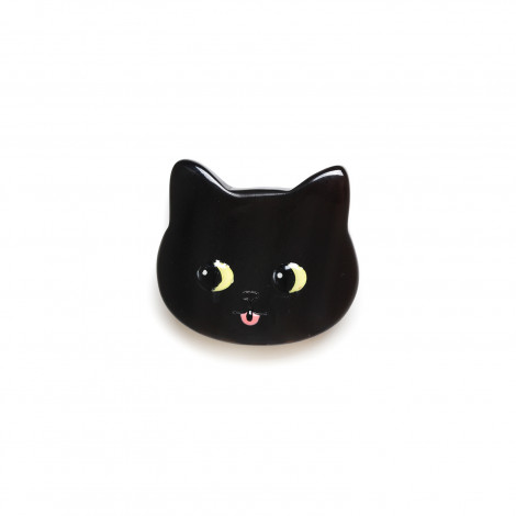 black cat brooch "Le chat"