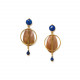 blue post earrings "Les barbades" - Nature Bijoux