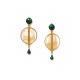 green post earrings "Les barbades" - Nature Bijoux