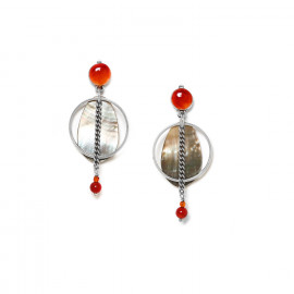 orange post earrings "Les barbades" - Nature Bijoux