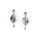 violet post earrings "Les barbades" - Nature Bijoux