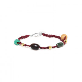 maroon braided bracelet "Petit poucet" - 