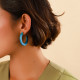 light blue creoles earrings "Creoles" - Nature Bijoux
