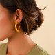 orange creoles earrings "Creoles" - Nature Bijoux
