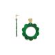 green flower post earrings "Dako" - Nature Bijoux