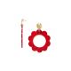 red flower post earrings "Dako" - Nature Bijoux